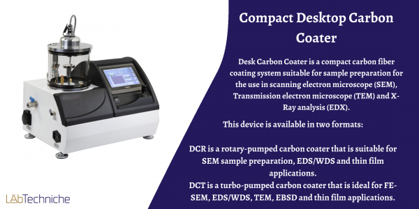 Compact Desktop Carbon Coater (DCR) for SEM/TEM Sample Preparation