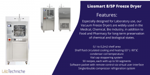 Liosmart 8/5P Freeze Dryer